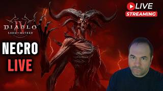 S14 Lord of Hatred Necromancer LIVE [DROPS ON] !build | Diablo 4 Necromancer Live Gameplay SKULM