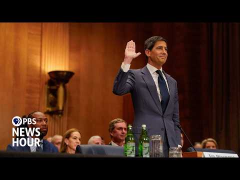 YouTube video thumbnail: Fed Nominee Warsh Questioned on Independence From Trump and Personal Wealth
