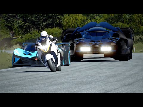 Suzuki Hayabusa vs Suzuki TL1000R vs Apollo Project EVO vs Bugatti Bolide vs Batmobile