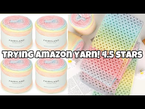 We Tried This Highly Rated Amazon Yarn! Is It Any Good? Yarn Swatches & More! #amazon
