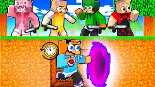 Cazadores VS VIAJERO del TIEMPO en Minecraft!⚡⏳