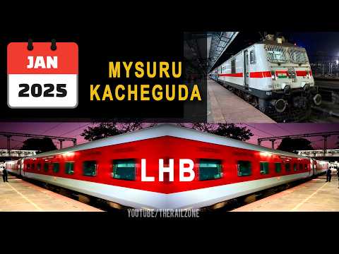 MYSURU KACHEGUDA EXPRESS LHB COACHES 2025 #trainvideos #train #railgadi