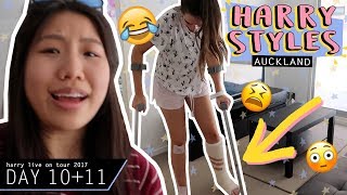 SHE BROKE HER FOOT AT A HARRY STYLES SHOW!? | VLOG DAY 10 & 11