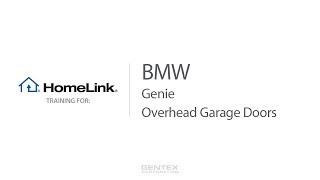 BMW HomeLink Training for Genie Overhead Door Garage Doors video poster