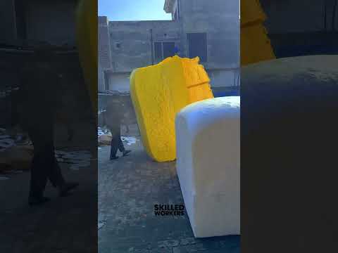 Behind the Scenes: Crafting of Yellow Polyurethane foam! 🏭🧽