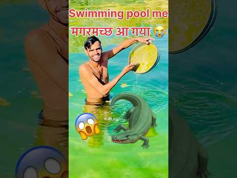 Swimming pool me मगरमच्छ aa gya 🐊🤬 Part-1 #minivlog #shorts a