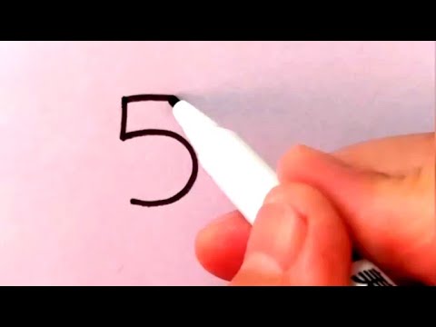 رسم سهل /تحويل الأرقام إلى رسم /رسومات سهلة للمبتدئينConvert numbers to drawing/easy drawings