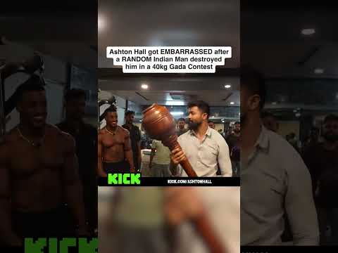 Ashton Hall Got Embarrassed After Average Indian Man Beats Him in a Gada Swinging Contest