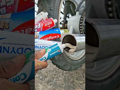 Toothpaste in silencer 😍~ mini woodtoy-woodworking art skill/ handcrafts/#shorts #trending