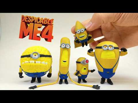 making ALL MEGA MINIONS (despicable me 4) with clay COMPILATION