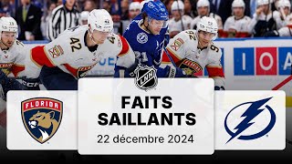 Panthers vs Lightning  22/12/24 | Faits saillants