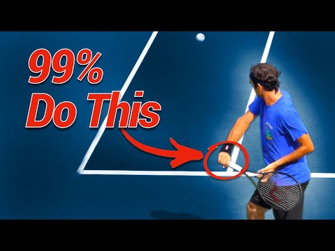 Why 99% of Tennis Pros swing this way...(Drill included)