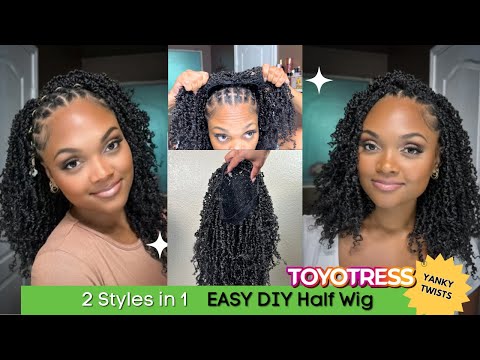 Easy DIY Crochet Half Wig | FT. TOYOTRESS Yanky Twists | VandyVanity