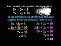 Solving Systems of Equations by Elimination