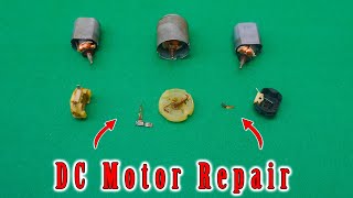 How To Repair Small DC Motor At Home | DC Motor Broken Brush Repairing DIY | Repair DC Motor DIY