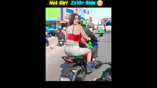 Hot Girl Super Bike Ride 🥰🔥 Crazy Police Without Helmet | Chalan Kato | Super Bike Zx10r