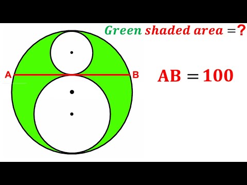 Can you find area of the Green shaded region? | (Circles) | #math #maths | #geometry