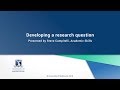 Formulating Effective Research Questions