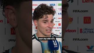 “There aren’t many words to add” Álvarez is just like us when it comes to describe Messi 🙌 #WorldCup