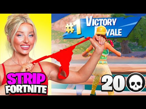 1 KILL = REMOVE 1 CLOTHING PIECE ON FORTNITE | Charlotte Parkes