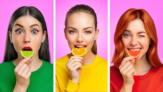 🍫BITE LICK OR NOTHING CHALLENGE😱 | Hilarious Grandma vs Me Food Fails 123 GO! CHALLENGE