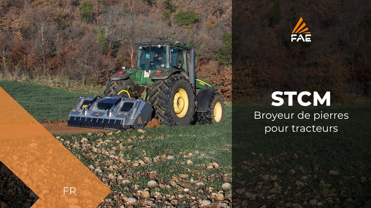 Broyeur de pierres FAE STCM avec rotor à outils fixes pour les tracteurs jusqu'à 280 ch