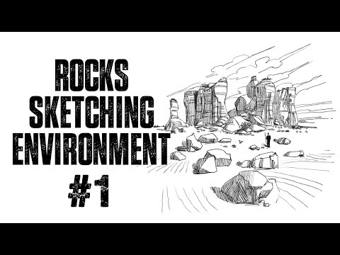 How to draw rocks - Environment sketching #1