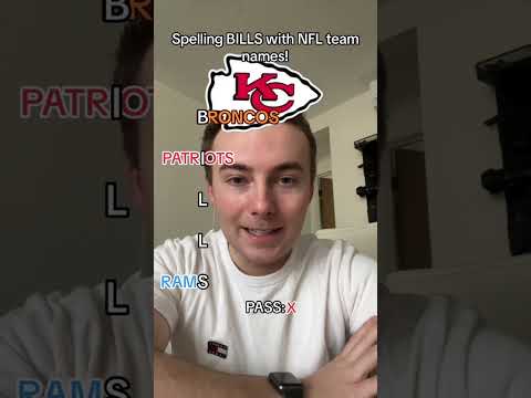 Spelling BILLS with NFL team names! #shorts #short #shortvideo