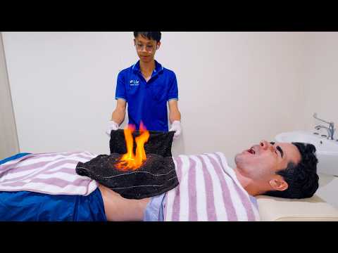 ASMR: 🔥 INSANE Ancient Thai FIRE Belly Detoxification Massage