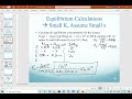 Equilibrium Concentration Calculations