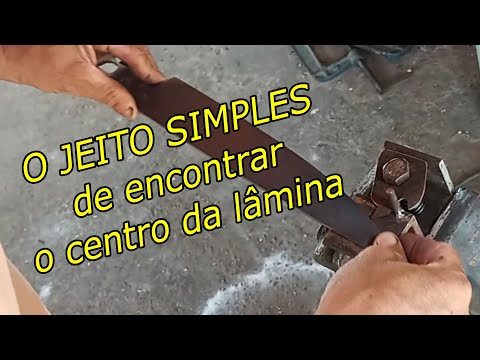 O JEITO SIMPLES DE ENCONTRAR O CENTRO DA LÂMINA