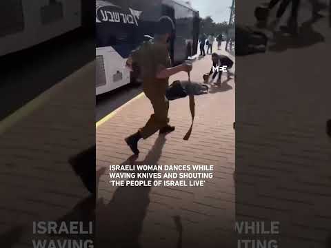Israeli woman dances while waving knives and shouting ‘the people of Israel live’