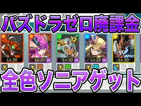 【パズドラゼロ】パズドラ最新作に課金して速攻ソニア全色揃えてみた