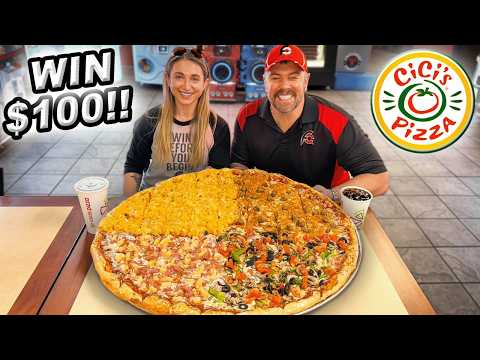 Win $100 & 12 Free Buffets by Eating CiCi’s 28-Inch “Piezilla” Pizza Challenge w/ @KatinaEatsKilos