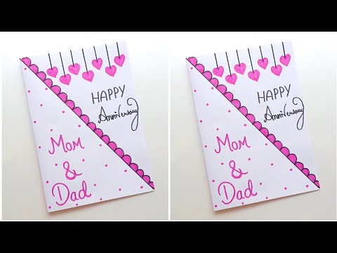 How to make anniversary card for parents / happy anniversary card / anniversary card making at home