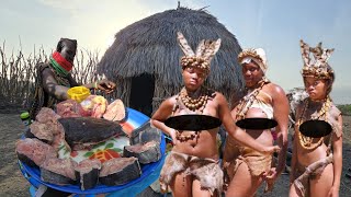 ☀️Morning Routine 🌤of Four Wives,One Husband and 27Children Desert Village Life🌵🔥