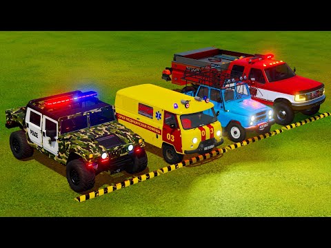 TRANSPORTING OFF-ROAD CARS & MILITARY VEHICLES WITH BIG TRUCKS! - Farming Simulator 22