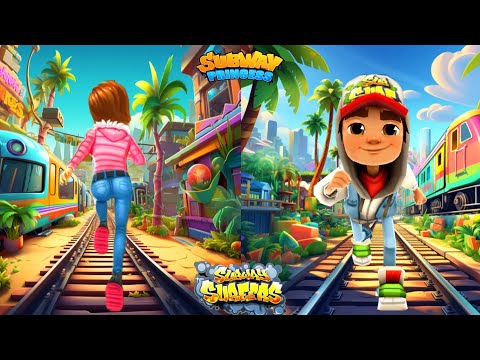 Fun Race!!! Subway Surfers V/S Subway Princess Runner - Best Android/iOS Gameplay HD