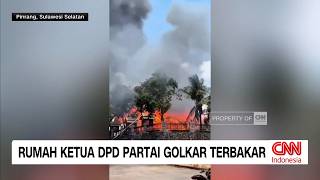 Rumah Ketua DPD II Partai Golkar Pinrang Ludes Terbakar