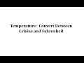 Temperature Conversion and Equation Solving