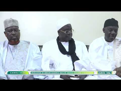 Gamou 2024 Délégation de Serigne Bassirou Mbacké Abdoul Kkhadre à Tivaouane Chez le Khalif S Bab