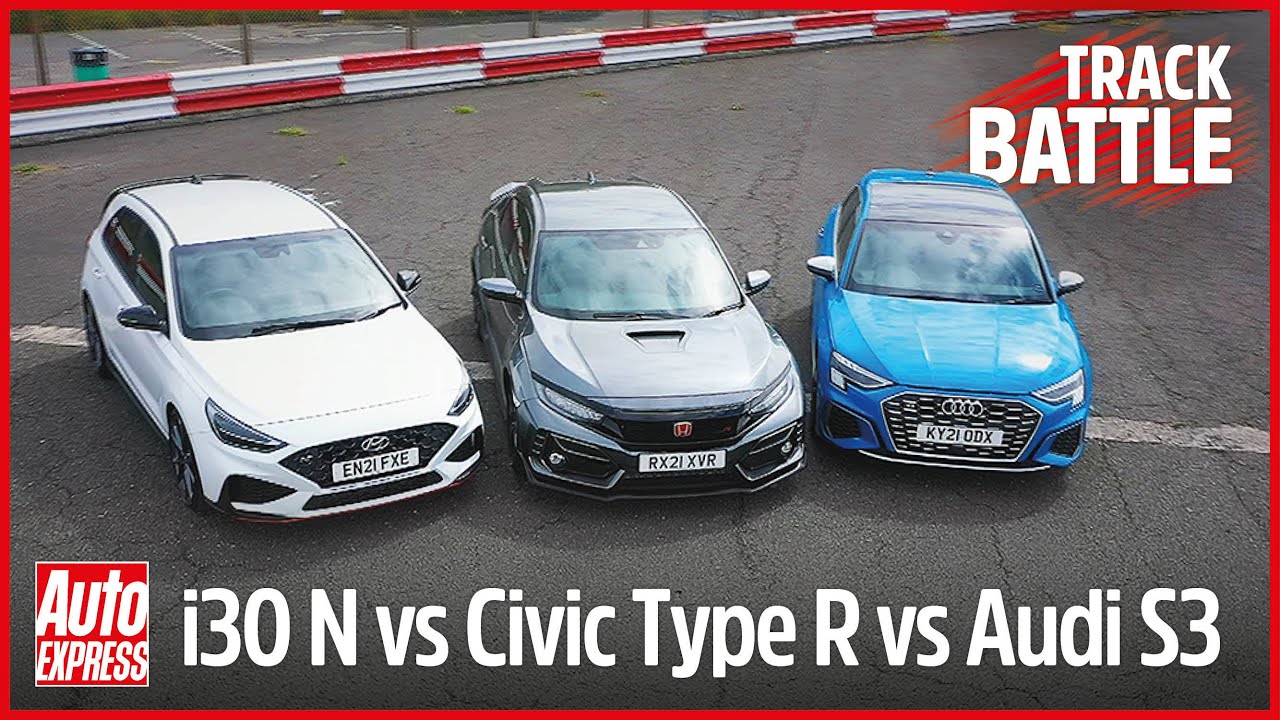 Honda Civic Type R vs Hyundai i30 N vs Audi S3: Steve Sutcliffe track battle - Auto Express