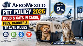 Aeromexico Pet Policy 2026 ✈️🐶🐱 Dogs & Cats in Cabin, Fees, Carrier & Travel Rules