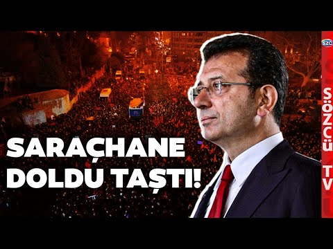 Saraçhane'den Anbean Canlı Yayın | Ekrem İmamoğlu'na Destek! Meydan Doldu Taştı