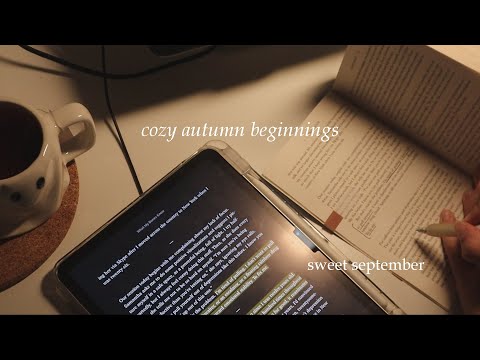 cozy autumn beginnings 🍂🧸 homebody days, my fall reading list and decorating (vlog)