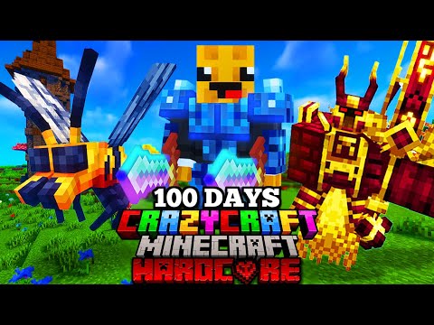 I Survived 100 Days in CRAZY CRAFT in Minecraft Hardcore!