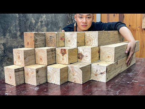 Crazy Old Wood Restoration Skills: From Worthless Old Pallet Wood Into Spectacular Art Table