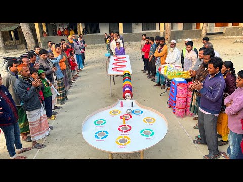 Challenge to win Rewards by rolling 5 balls! Village people won many prizes!!