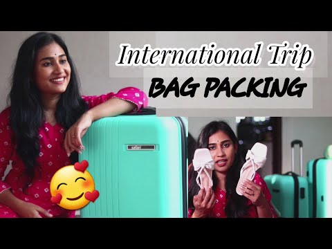 BAG PACKING FOR INTERNATIONAL TRIP ✈️🥰||Malayali Makeover