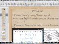 Fluid Mechanics Concepts and Pressure